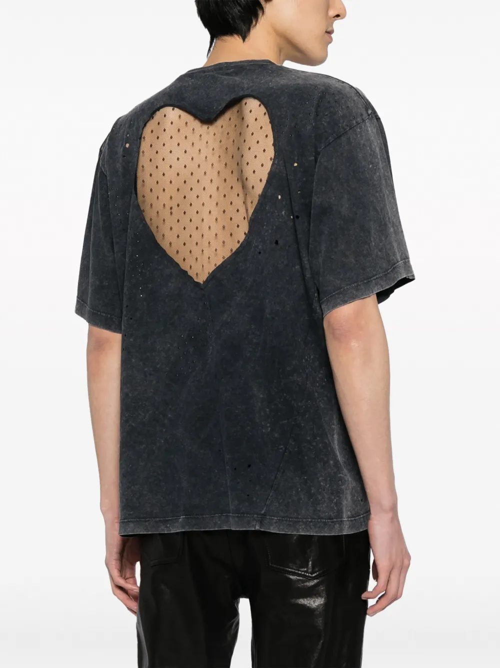 DSQUARED2 T-shirt met gerafeld effect Zwart