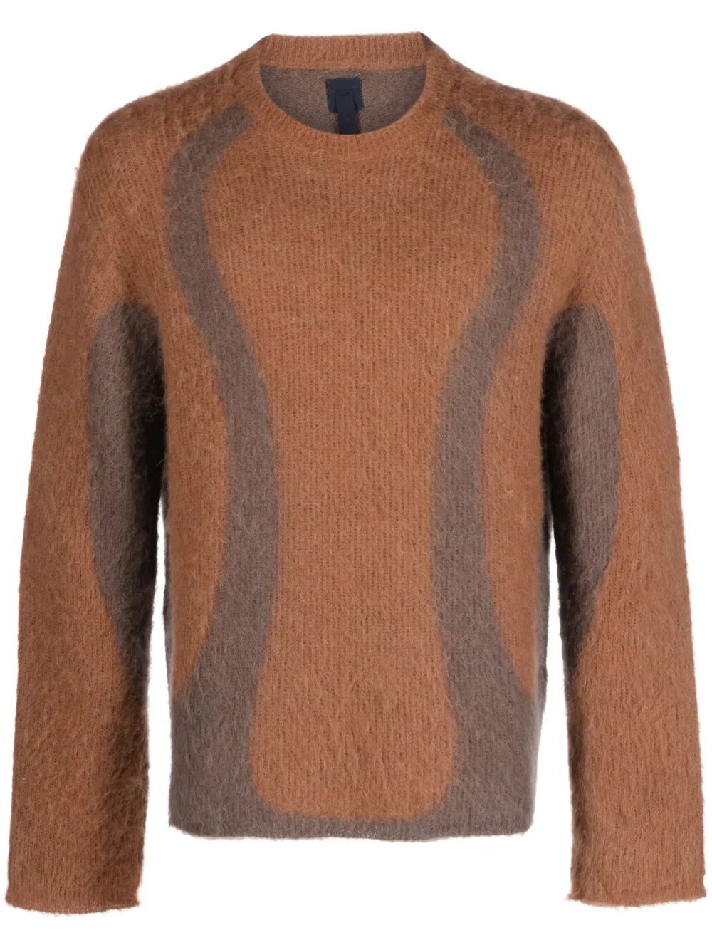 J.L - A.L LIQUID SWEATER BROWN BLACK J.LAL Brown Liquid Intarsia
