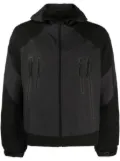 J.LAL Armour padded-panels ripstop jacket - Black