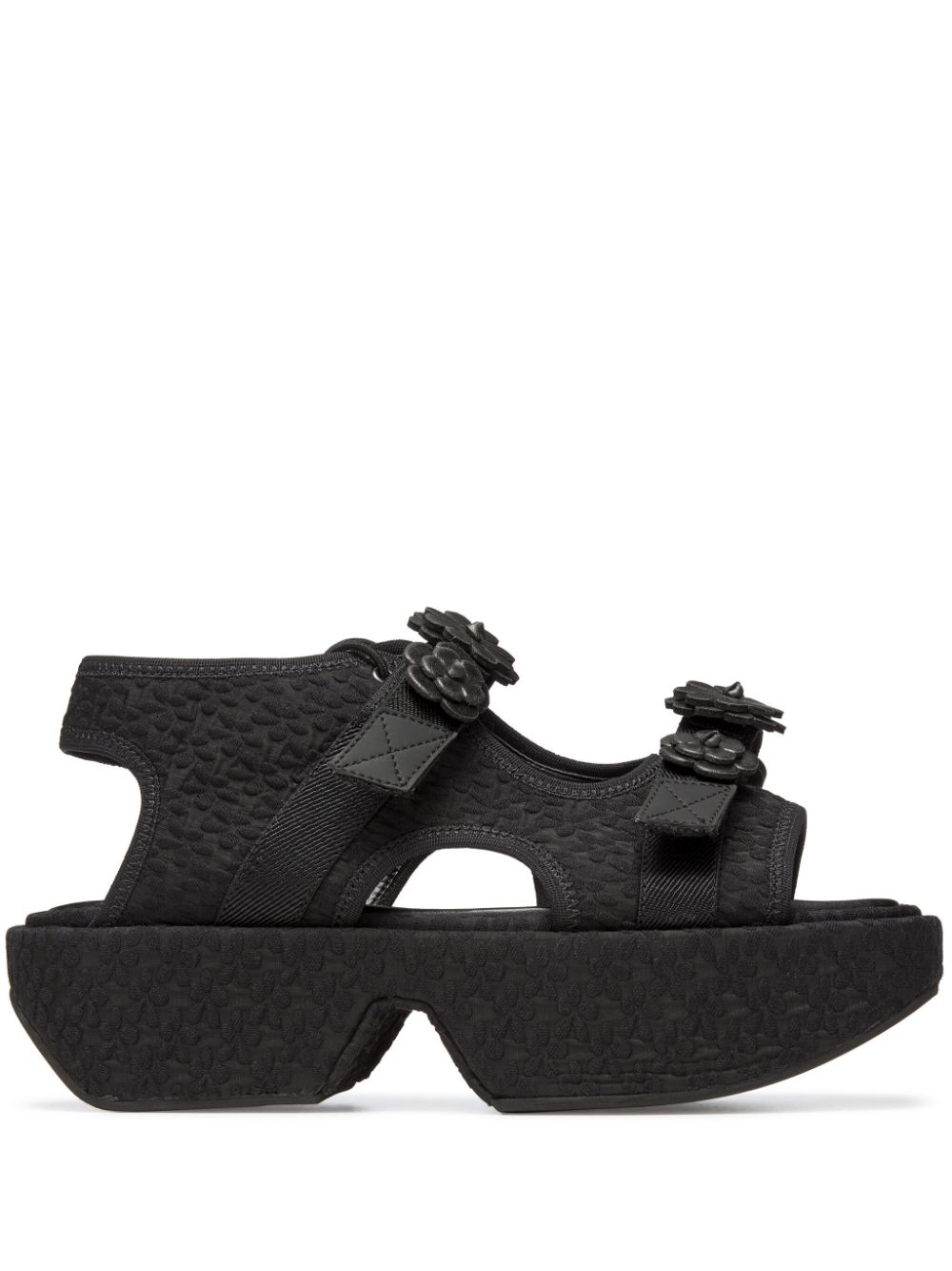 Cecilie Bahnsen May flower-detailing sandals - Black