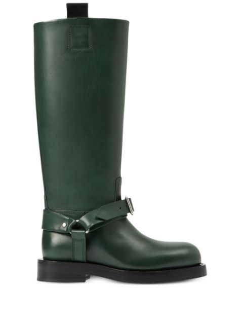 Burberry Saddle knee-high leather boots Women