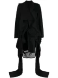 Yohji Yamamoto asymmetric-design peak-lapels blazer - Black