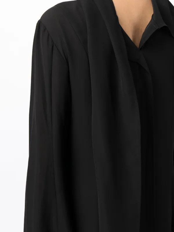 Yohji Yamamoto high-neck long-sleeve Dress | Black | FARFETCH