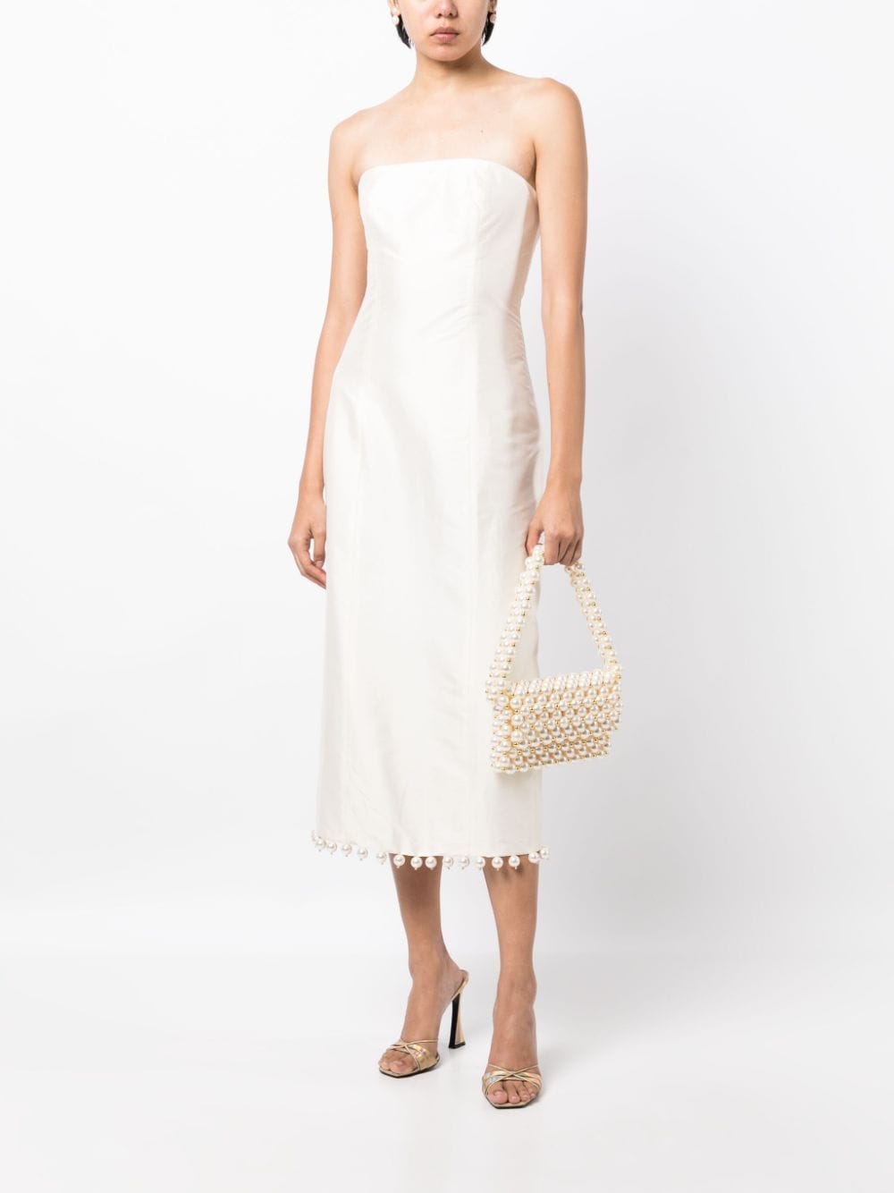 Shop Vanina The Reveries Faux-pearl Mini Bag In White