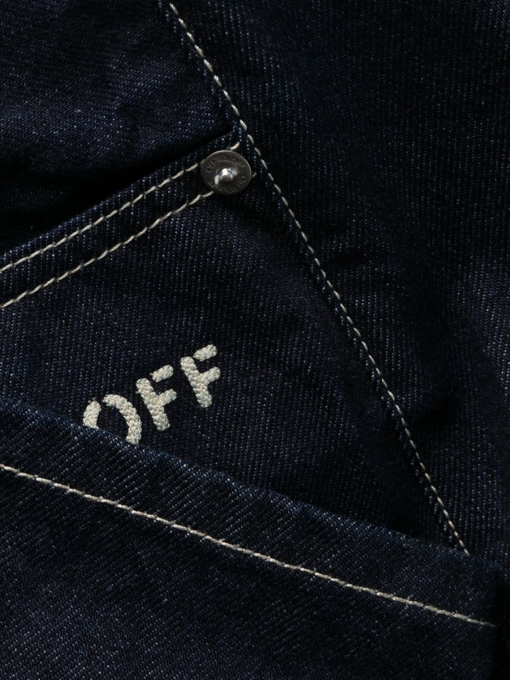 Off-White logo-embroidered skate jeans Men