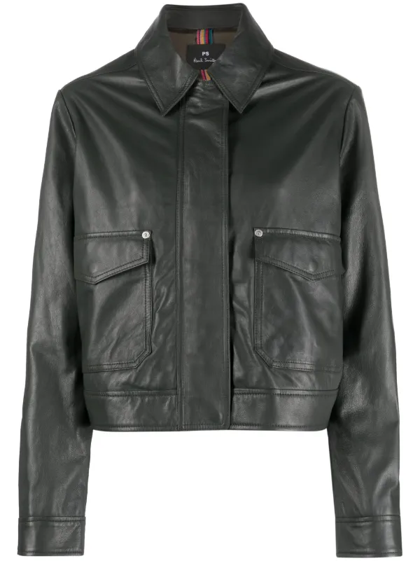 PS Paul Smith classic-collar Leather Jacket - Farfetch