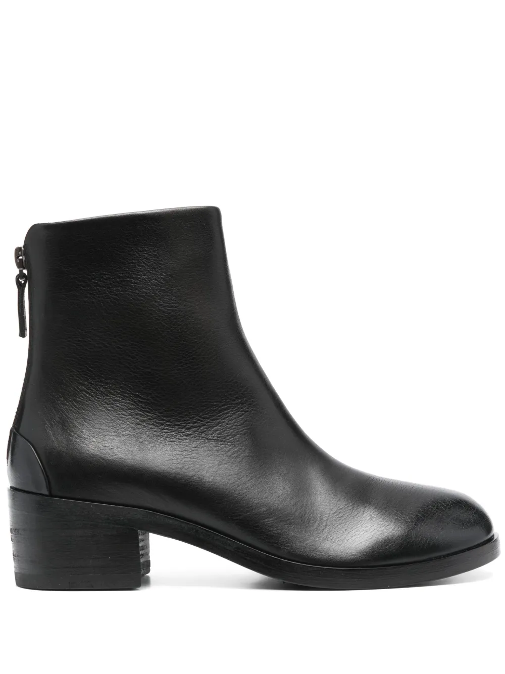 Marsèll 50mm round-toe leather boots - Black