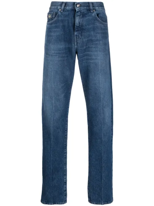 Versace jean à coupe droite - Bleu - Versace - Modalova