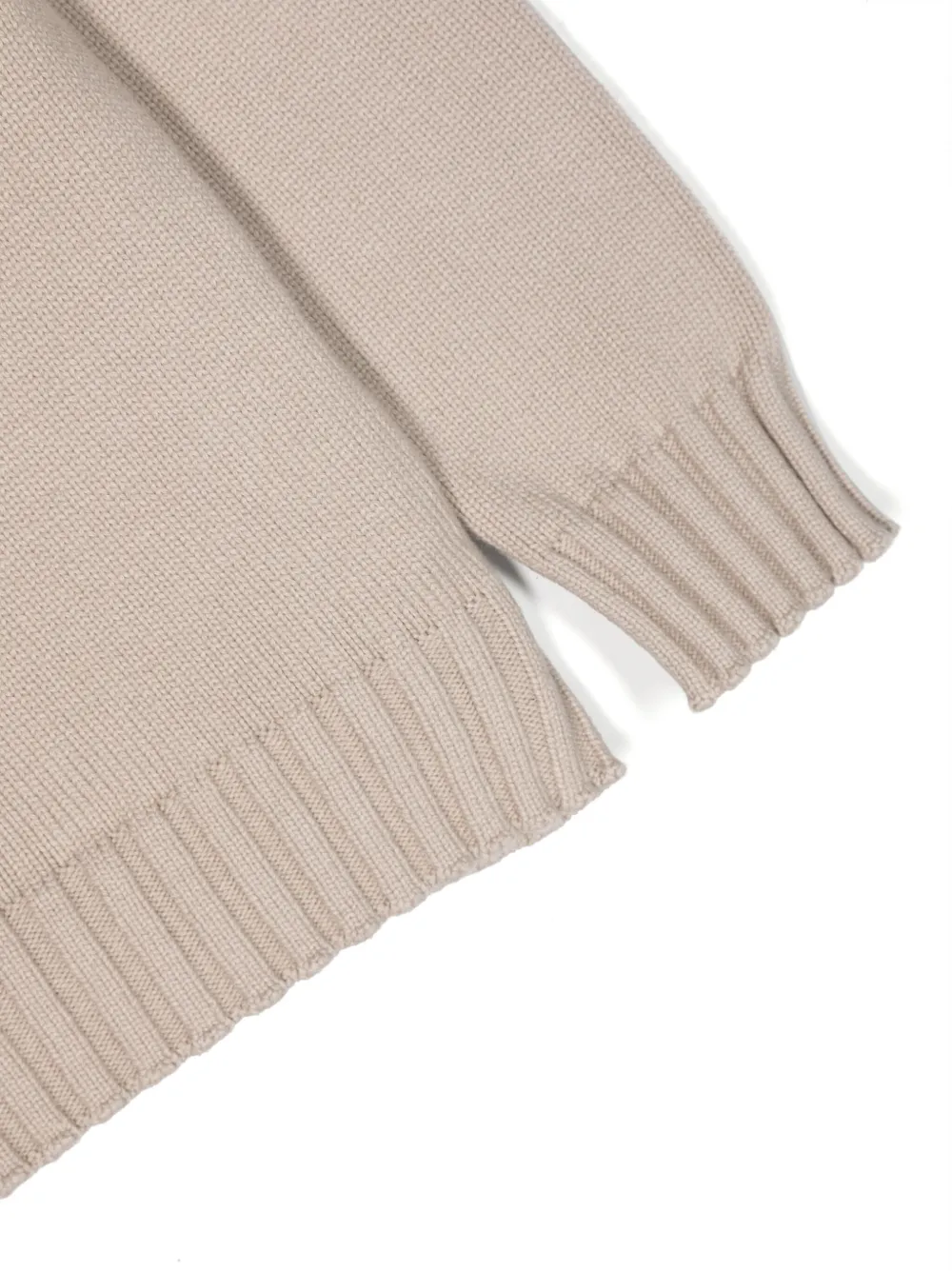 Stone Island Compass-patch Cotton-blend Jumper In Neutrals