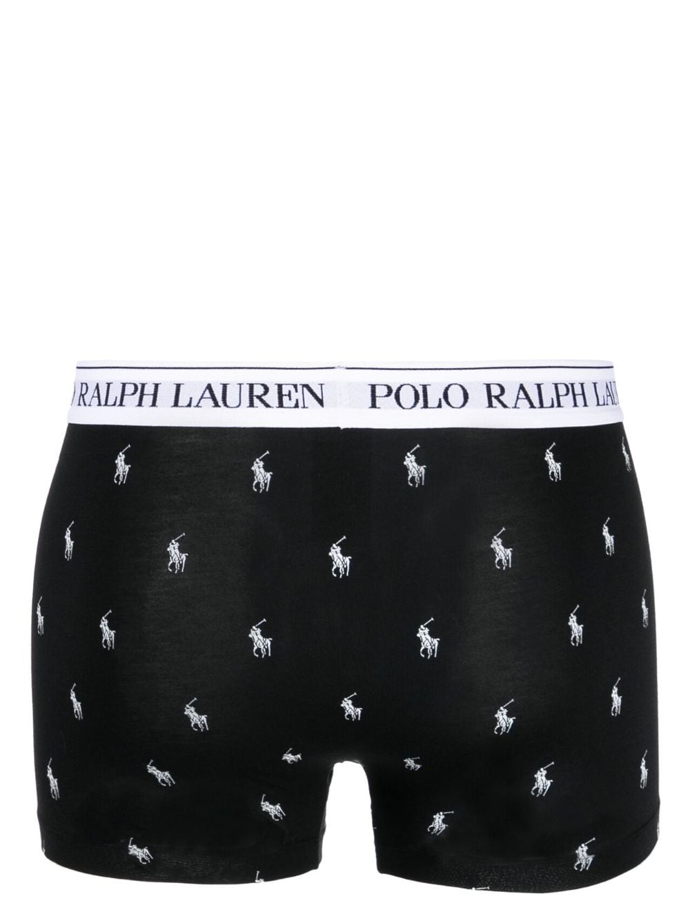 Shop Polo Ralph Lauren Logo-waistband Cotton Boxers (pack Of Three) In Black