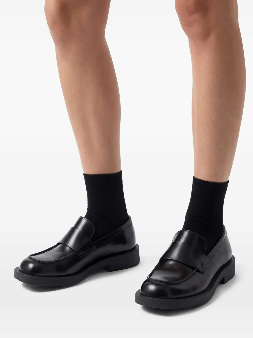 バ*ュ様 CamperLab Neuman レザーローファー スクエアトゥ　箱付 CamperLab Neuman レザーローファー | ブラック | FARFETCH JP