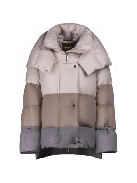 Moorer colour-block zip jacket