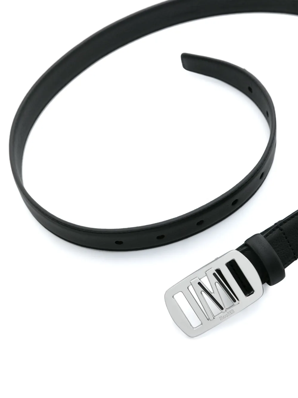 Moorer logo buckle-fastening leather belt - Zwart