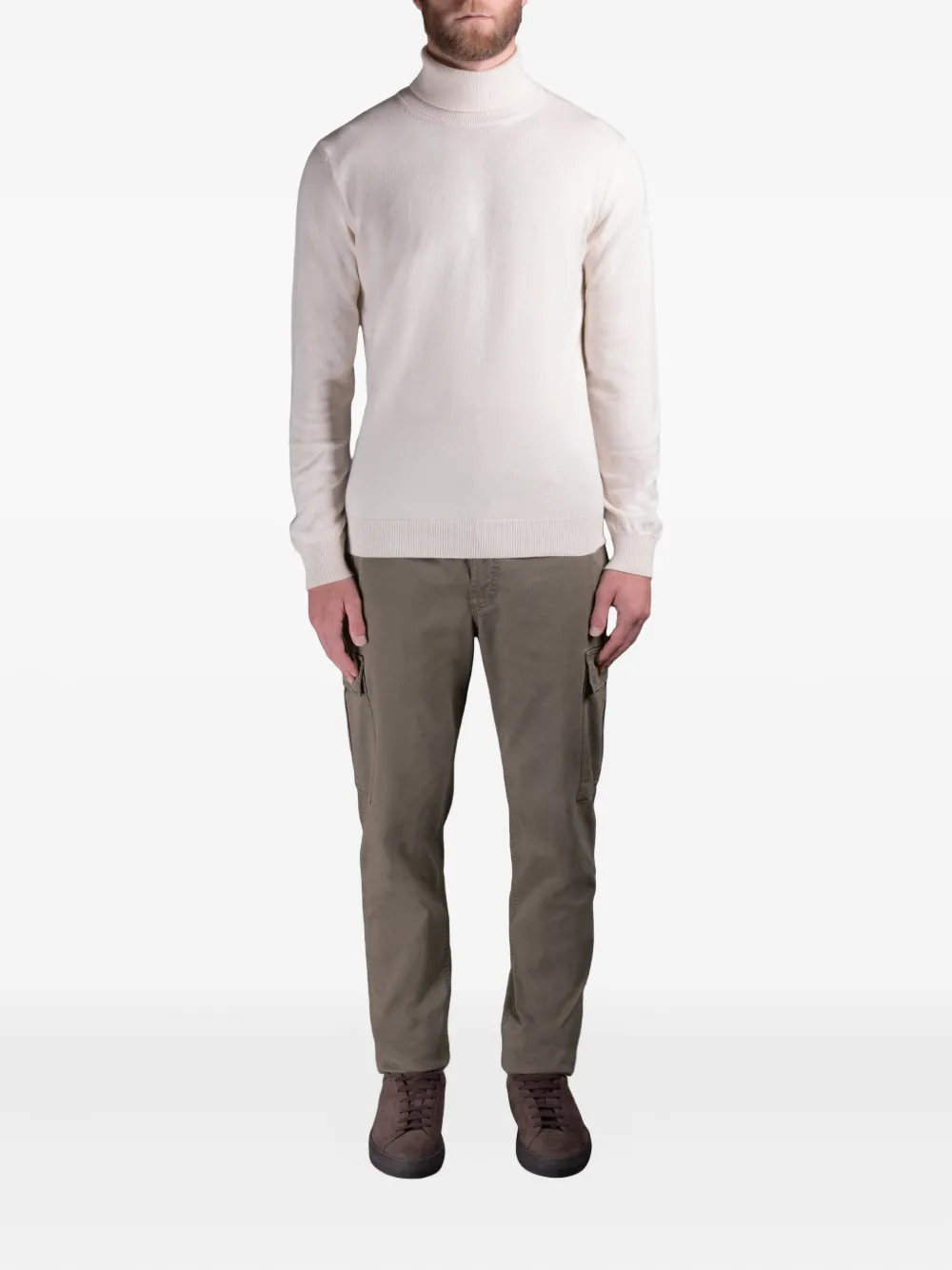 Moorer roll-neck cashmere-blend sweater - Beige
