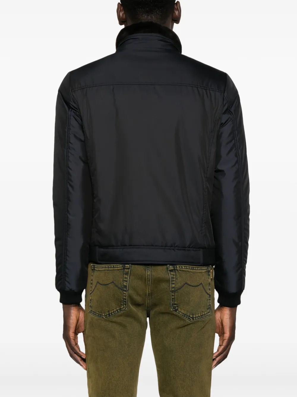 Moorer Donsjack met hoge hals Blauw