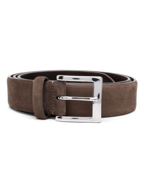 Moorer buckle-fastening leather belt 