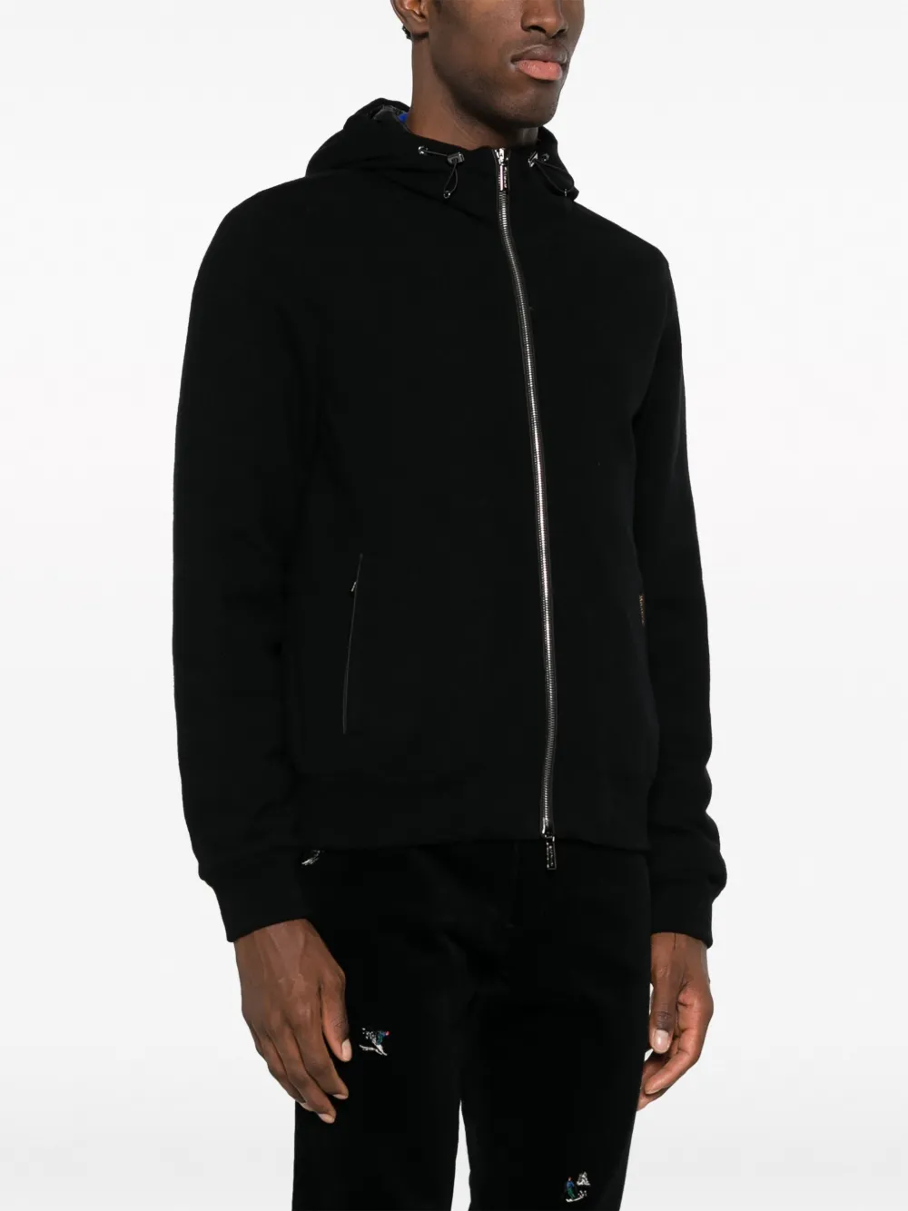 Shop Moorer Brigno-mrw Zip-up Hooded Jacket In Schwarz