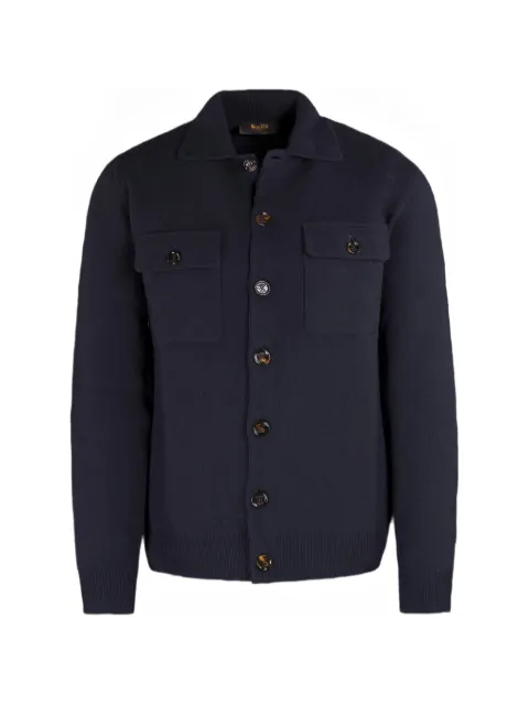 Moorer Allyn buttoned patch-pocket cardigan
