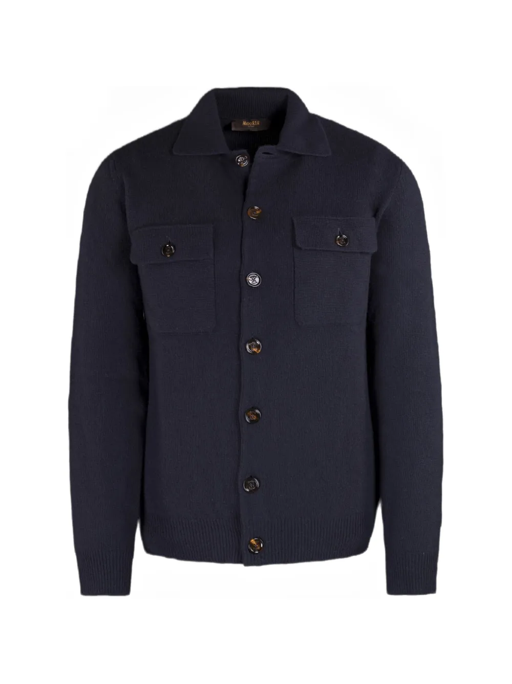 Moorer Allyn buttoned patch-pocket cardigan - Rosso
