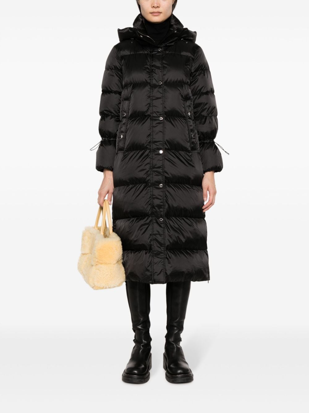 Shop Moorer Padded Feather-down Coat In Black