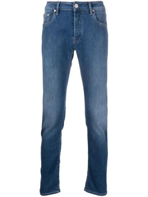 Moorer jeans tapered con tiro medio