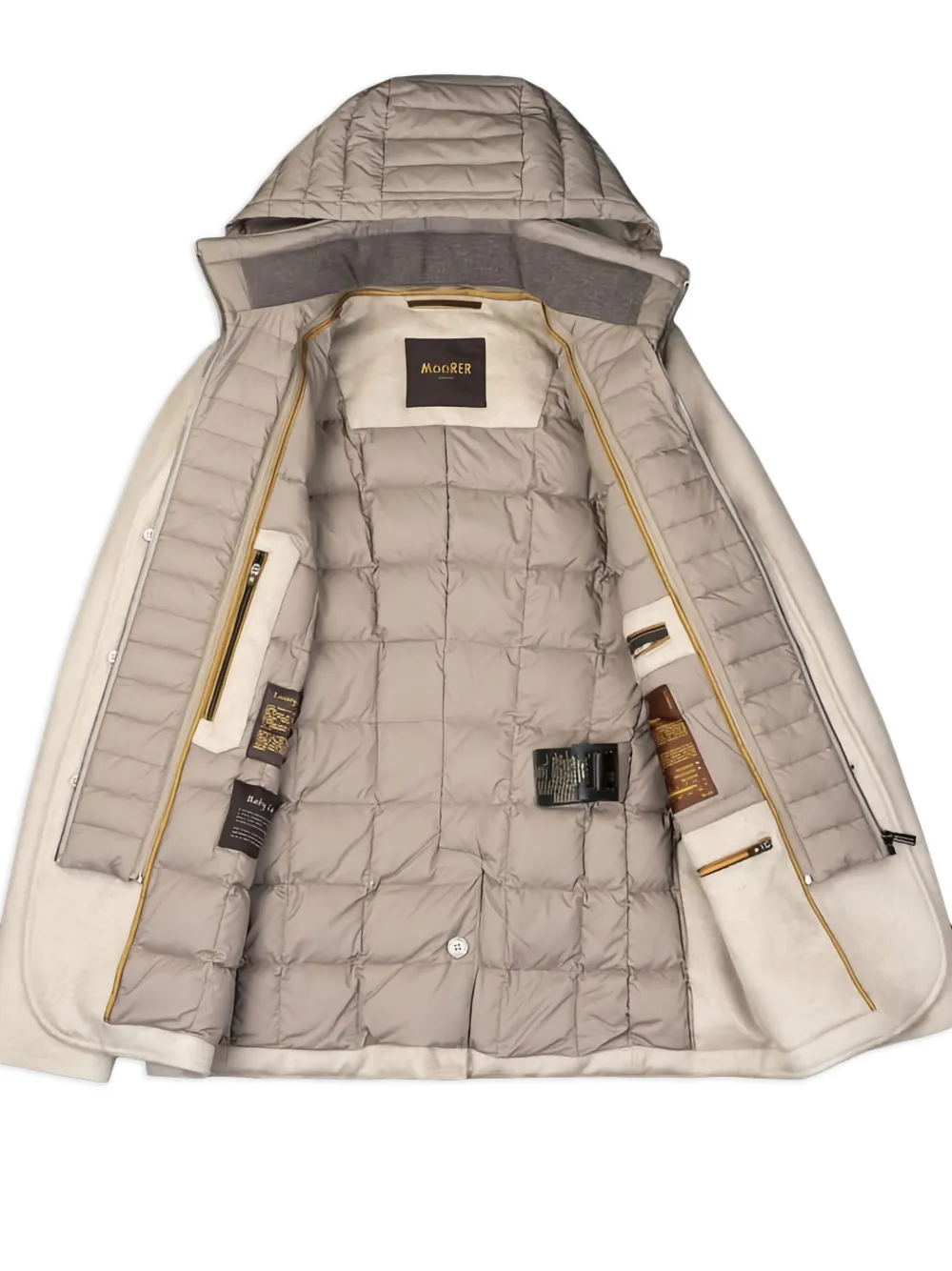 Moorer Colbert met capuchon Beige