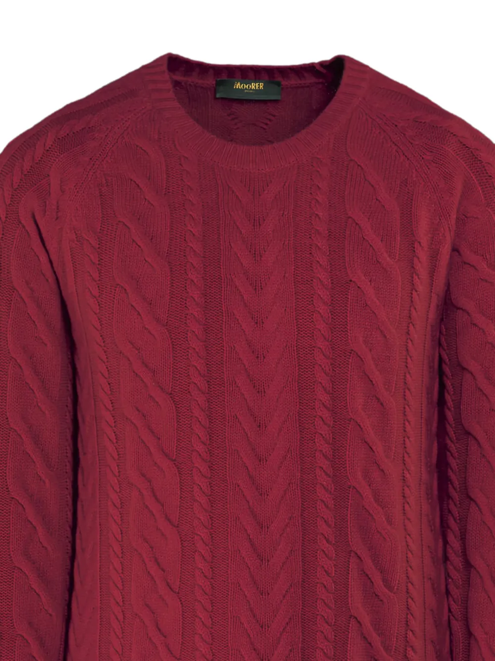 Moorer Kabelgebreide trui Rood
