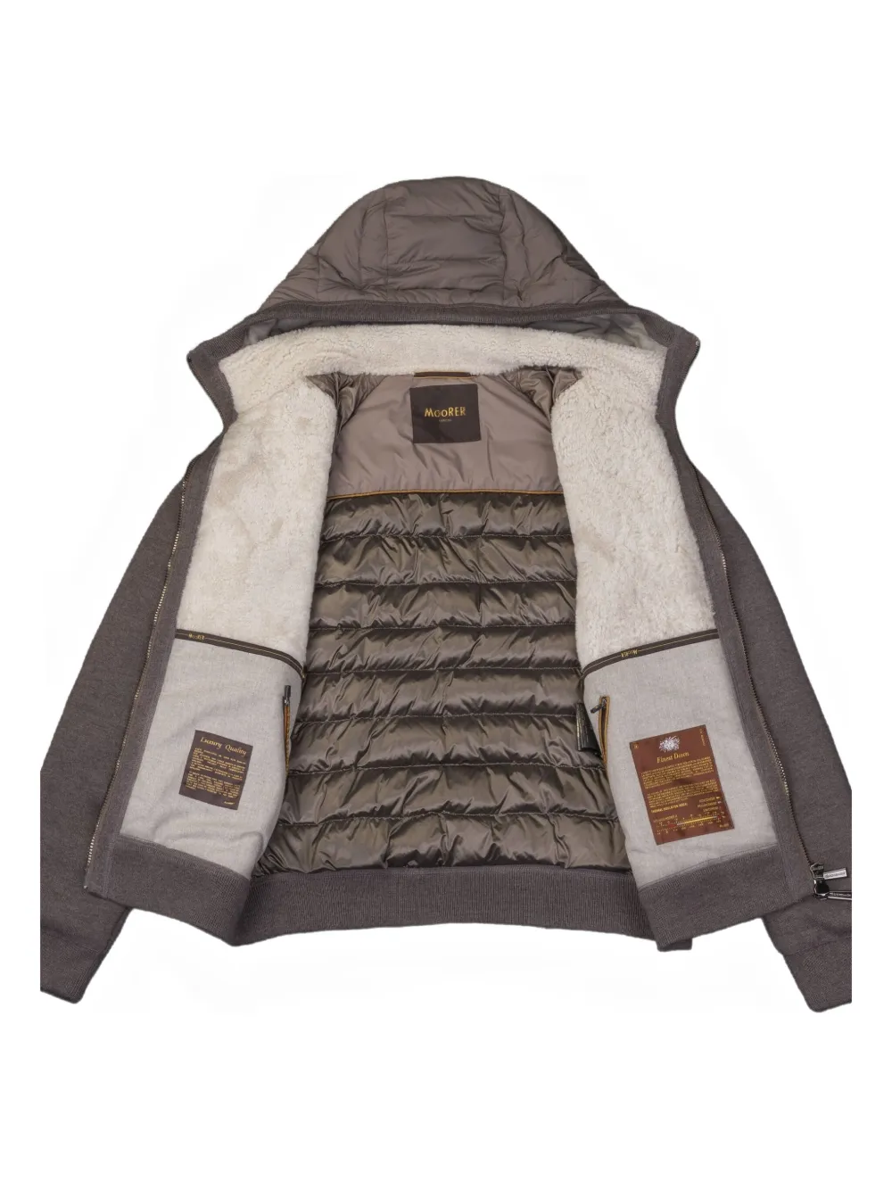Moorer Daran Zip-up Padded Jacket In Multi