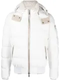 Moorer hooded padded jacket - White
