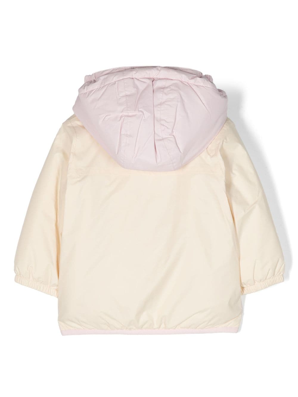 K Way Kids logo-patch hooded jacket - Beige