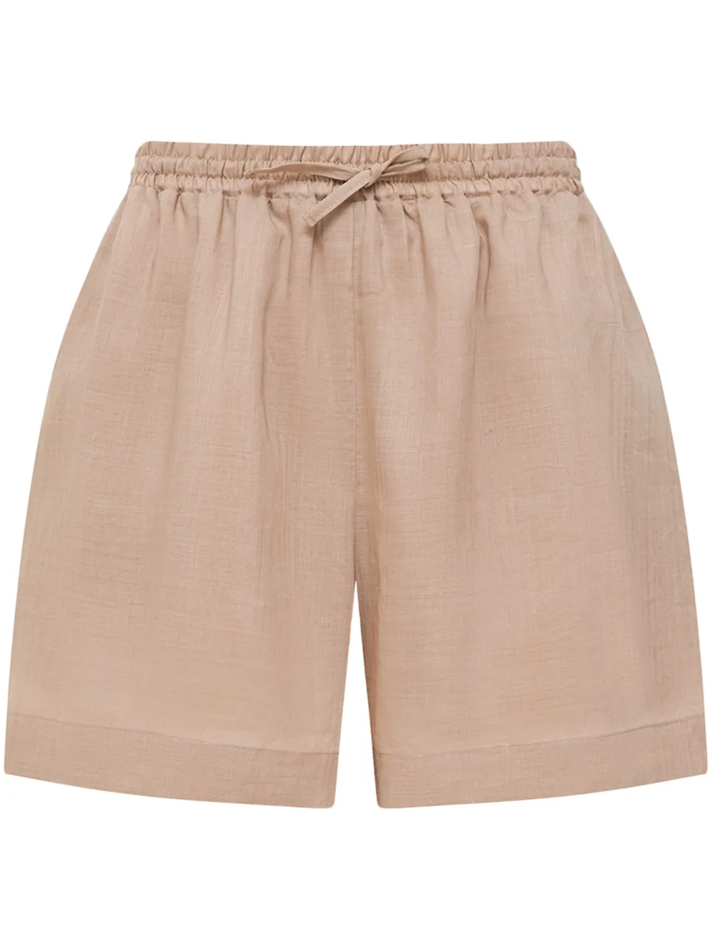 12 STOREEZ Shorts met trekkoordtaille Bruin