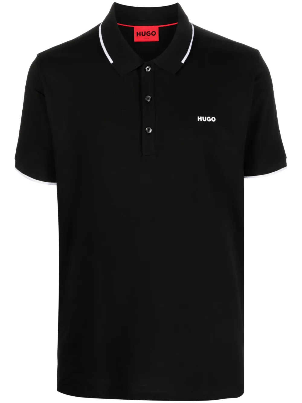 logo-print cotton polo shirt