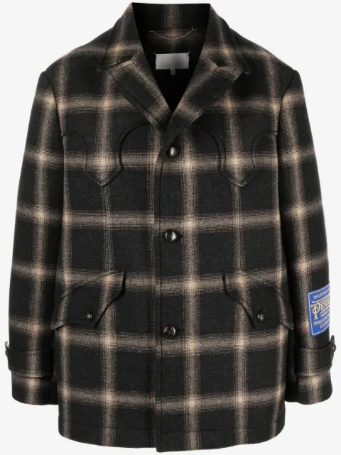 Maison Margiela x Pendleton checked wool coat
