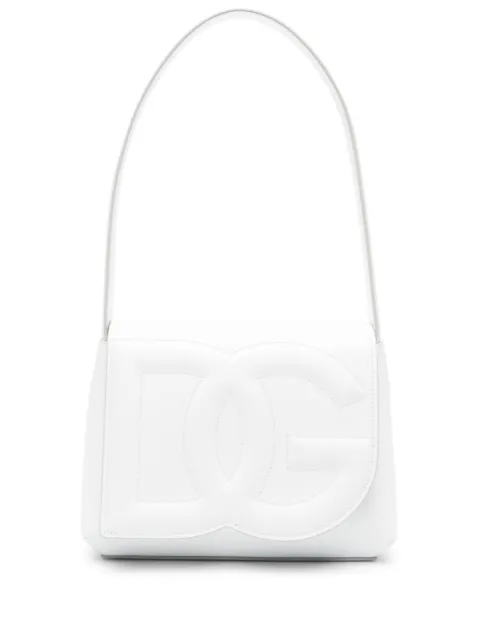 Dolce & Gabbana logo-embossed leather shoulder bag
