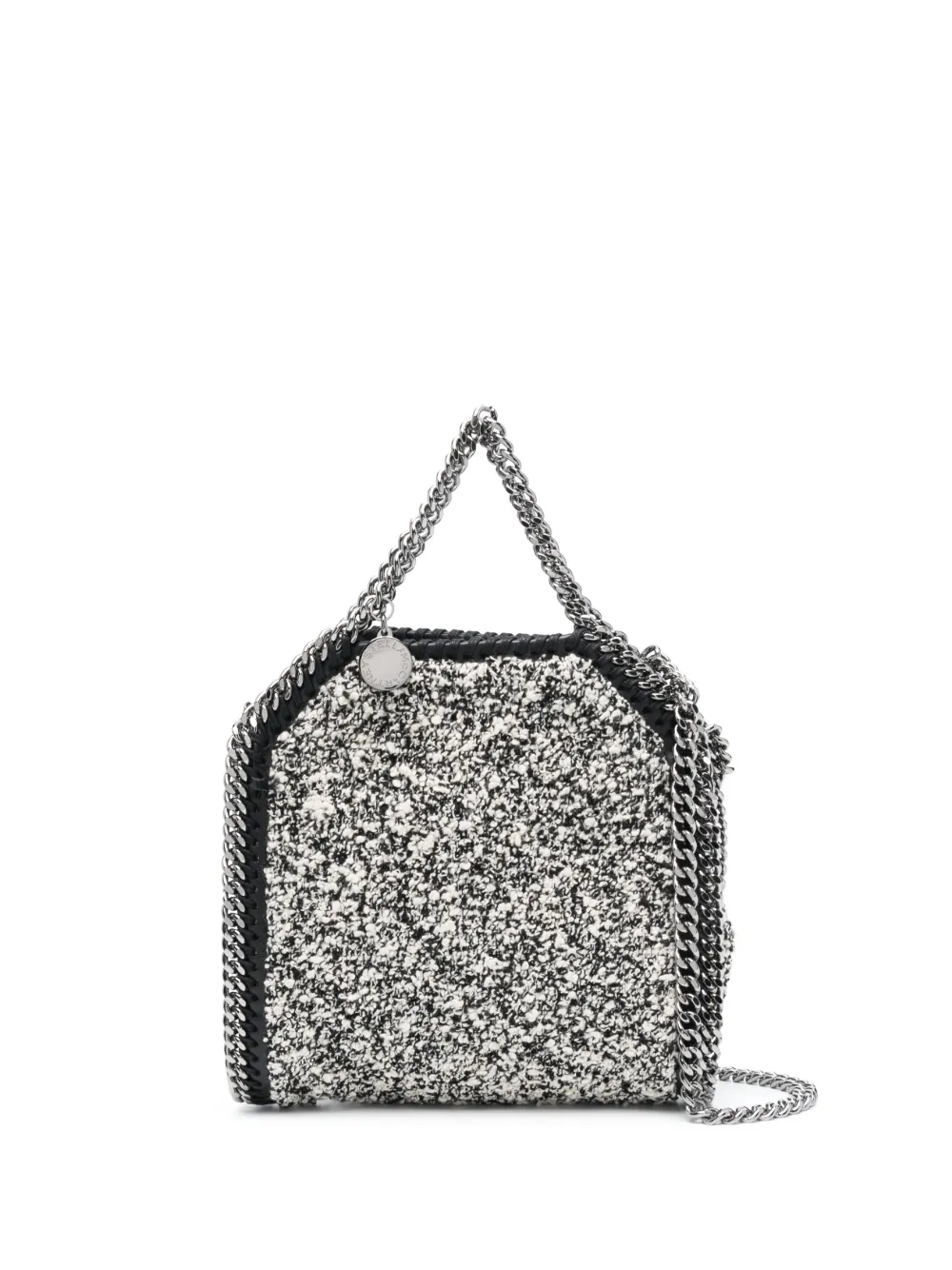 Stella Mccartney Tiny Falabella Bouclé Tote Bag In Black