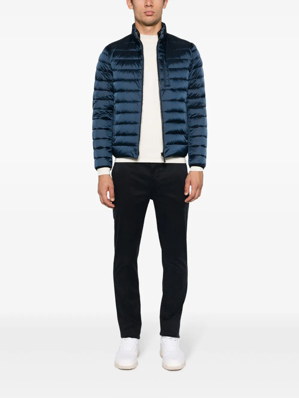 Shop Moorer Varni-sh Reversible Padded Jacket In Blue