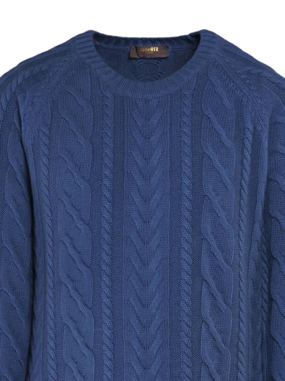 Moorer Kabelgebreide trui Blauw