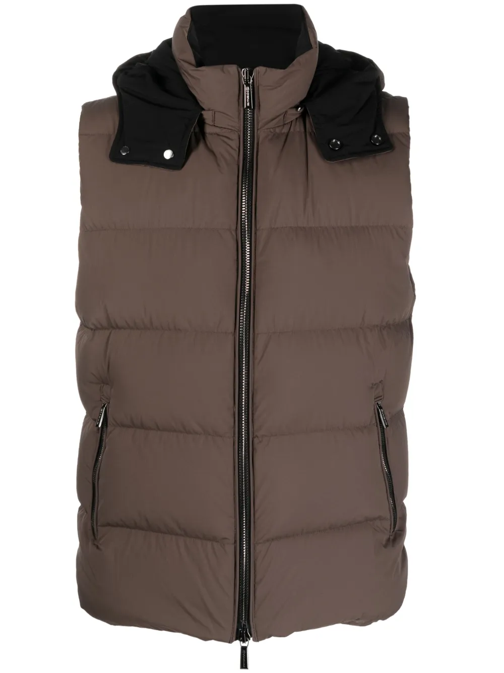 Moorer high-neck padded gilet | Green | Image 1