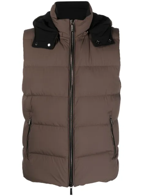 Moorer high-neck padded gilet