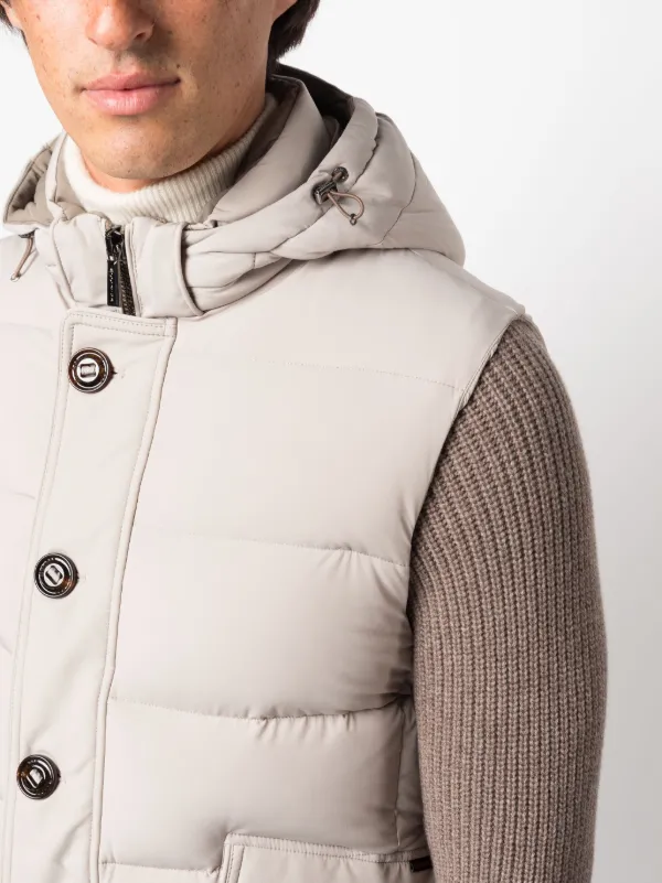 Warrington contrast hem padded jacket top