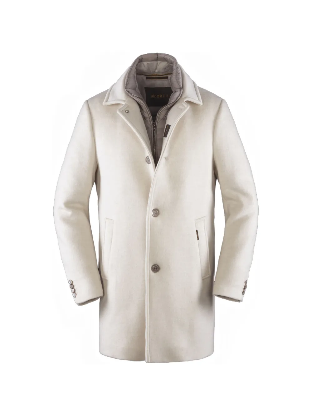 Moorer Jerod-y Button Coat In Neutral