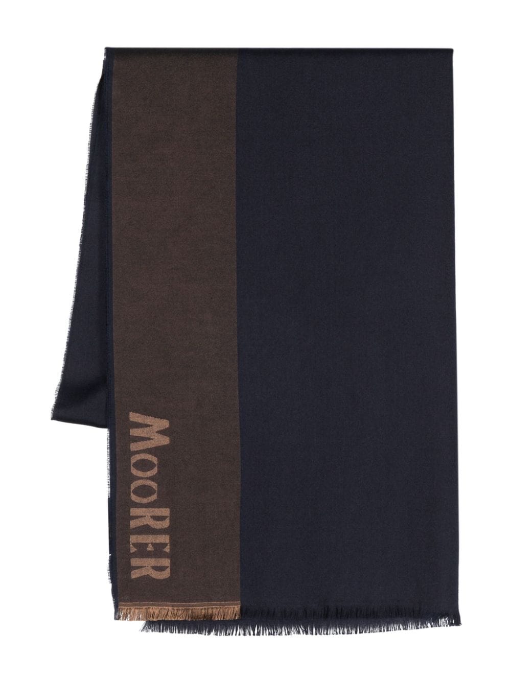 Moorer Frayed Cashmere Scarf In Blue