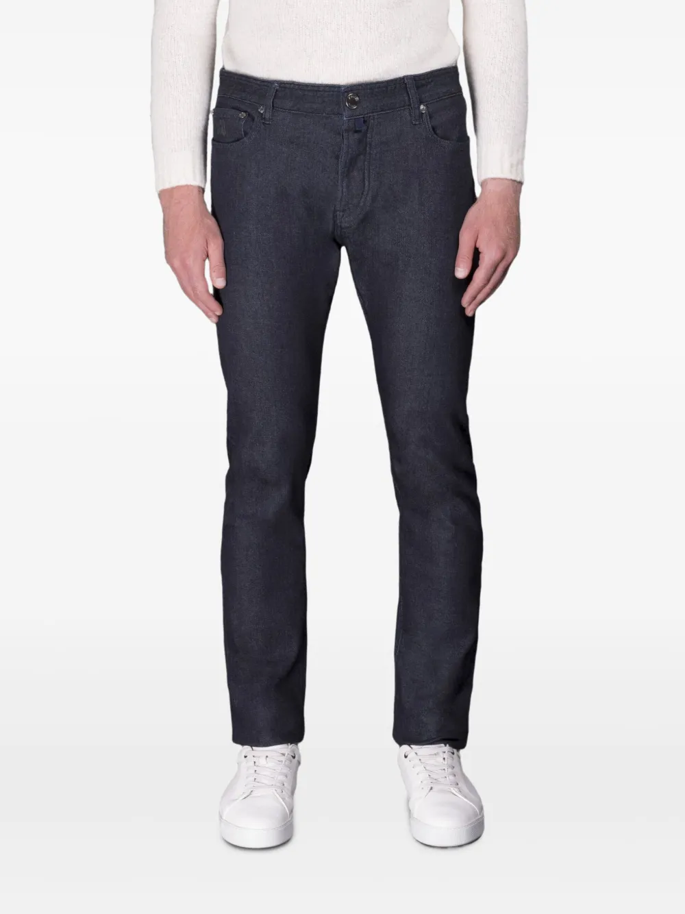 Moorer Jeans met vijf zakken - Blauw