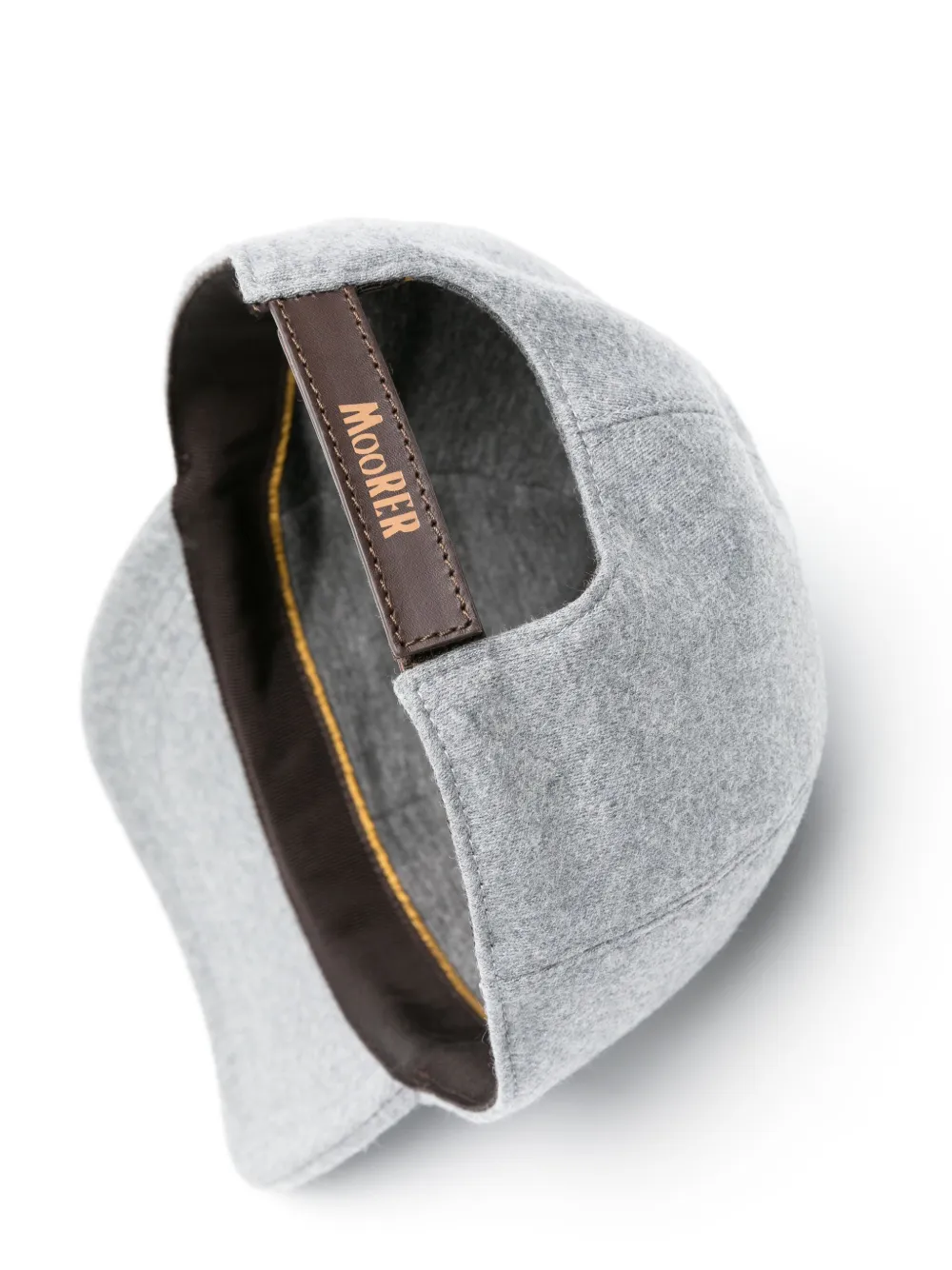 Moorer embroidered-logo virgin-wool cap - Grijs