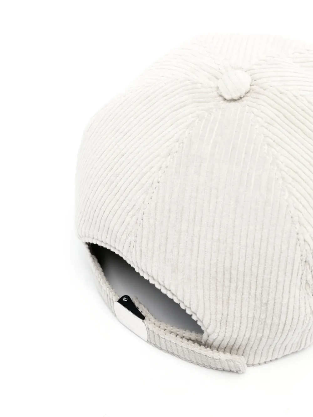 Moorer logo-embroidered corduroy cap - Grijs