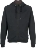 Moorer zip-up cotton blend hoodie - Grey