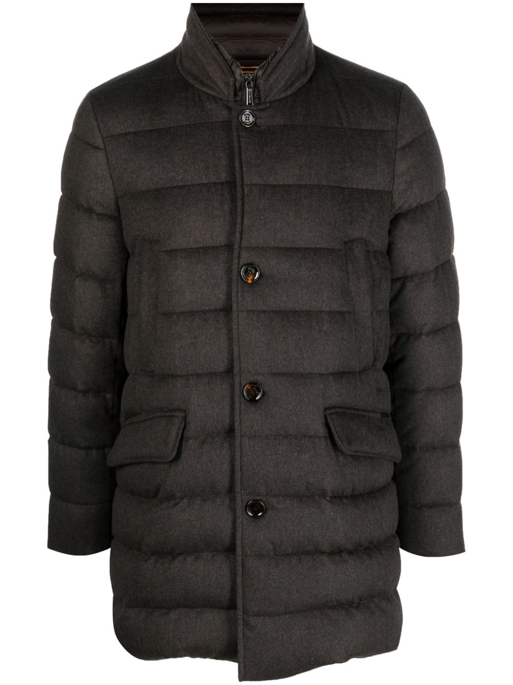 Moorer padded button-up down jacket Bruin