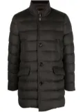 Moorer padded button-up down jacket - Brown
