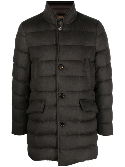 Moorer padded button-up down jacket