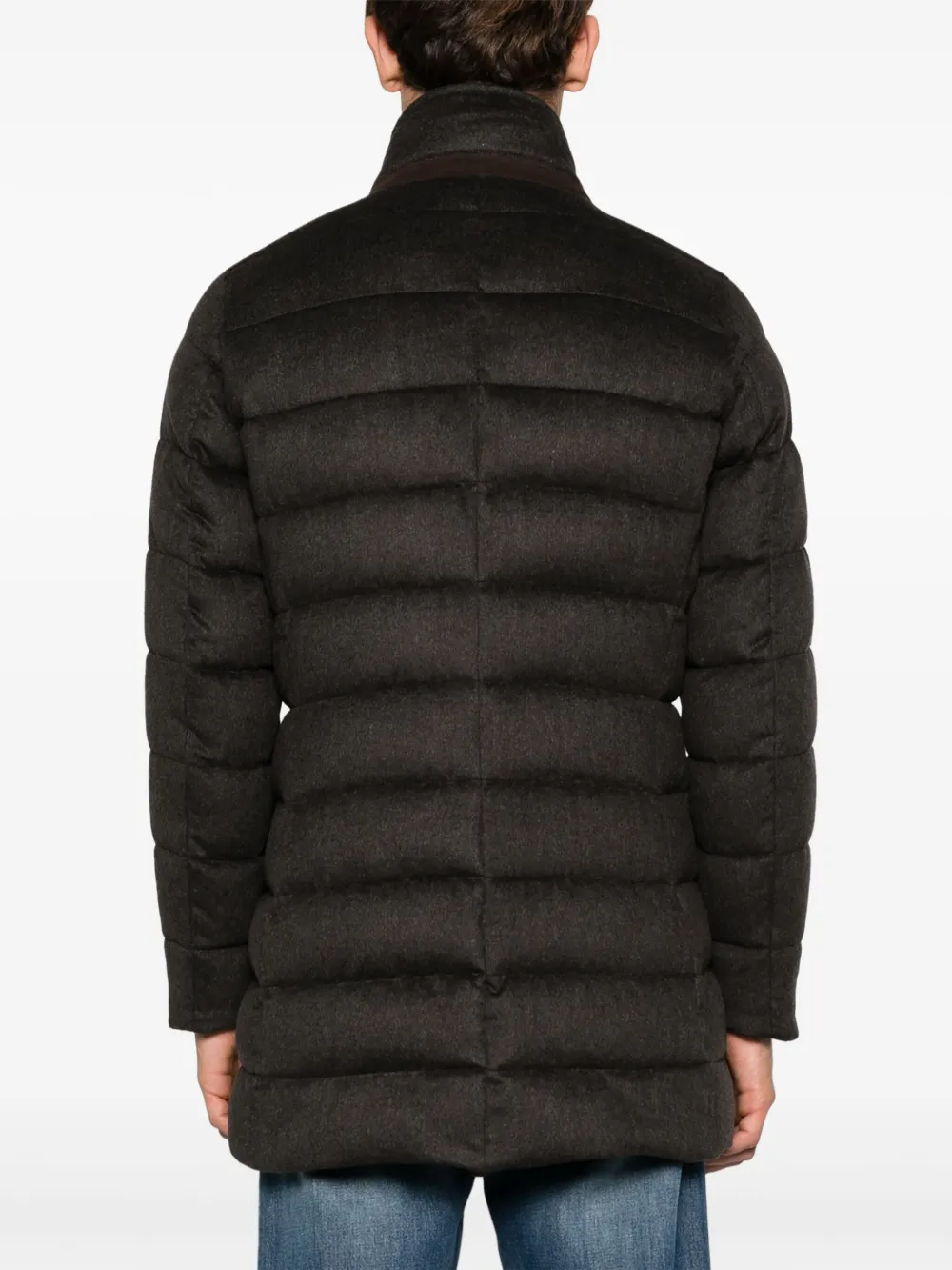 Moorer padded button-up down jacket Bruin
